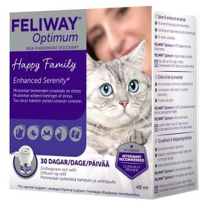 Feliway Optimum Doftavgivare för katt. Ökar kattens välbefinnande på naturligt vis med feromoner.