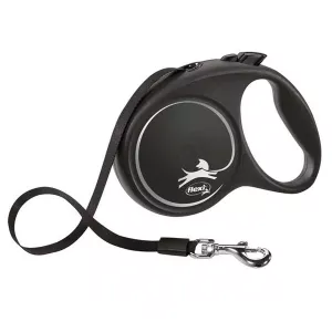 Flexikoppel Black Design LARGE med band 5 meter - svart/grå