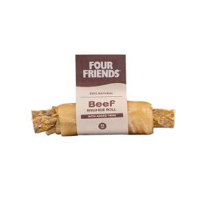 FourFriends Natural Chews Fylld tuggrulle av råhud från nöt, med vom. Ursprung EU. 13 cm.