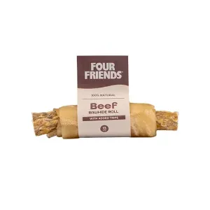 FourFriends Natural Chews Fylld tuggrulle av råhud från nöt, med vom. Ursprung EU. 13 cm.