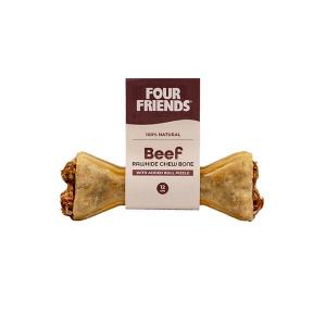 FourFriends Natural Chews Fyllt tuggben av nöthud, med tjurmuskel. Ursprung EU. 12 cm.
