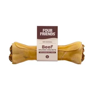FourFriends Natural Chews Fyllt tuggben av nöthud, med tjurmuskel. Ursprung EU. 17 cm.