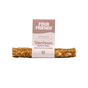 FourFriends Natural Chews Munchy Roll Tuggben med råhud från hjort. 12 cm.