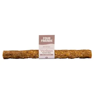 FourFriends Natural Chews Munchy Roll Tuggben med råhud från hjort. 25 cm.