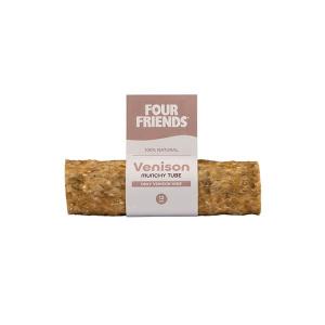 FourFriends Natural Chews Munchy Tube, ihåligt tuggben i unik tub-form, med mald råhud från hjort. 12 cm.