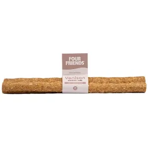 FourFriends Natural Chews Munchy Tube, ihåligt tuggben i unik tub-form, med mald råhud från hjort. 25 cm.