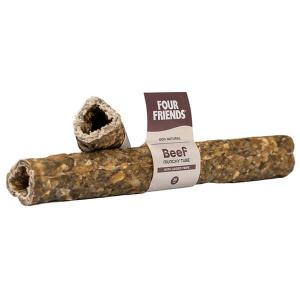 FourFriends Natural Chews Munchy Tube, ihåligt tuggben i unik tub-form, med mald råhud från nöt, samt vom.