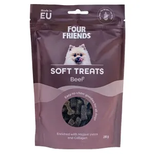 FourFriends Soft treats Beef med nötkött. Mjukt, lättdelat hundgodis med ursprung EU. 200 gram.