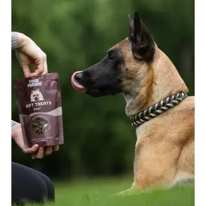 FourFriends Soft treats Beef med nötkött. Mjukt, lättdelat hundgodis med ursprung EU. 200 gram.