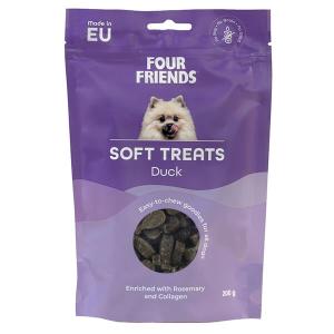FourFriends Soft treats Duck med anka. Mjukt, lättdelat hundgodis med ursprung EU. 200 gram.