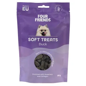 FourFriends Soft treats Duck med anka. Mjukt, lättdelat hundgodis med ursprung EU. 200 gram.