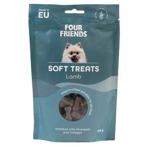 FourFriends Soft treats Lamb med lamm. Mjukt, lättdelat hundgodis med ursprung EU. 200 gram.