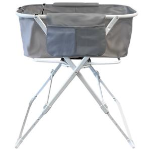 Hopfällbart hundbadkar med justerbar höjd, grått