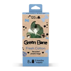 Green Bone bajspåsar 120-pack - Fresh cotton