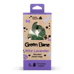 Green Bone bajspåsar 120-pack - Wild lavender