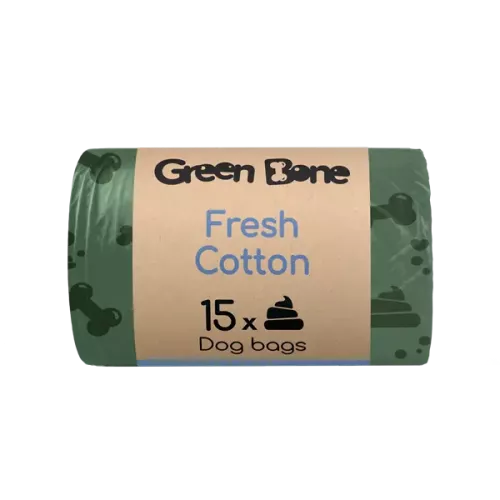Green Bone bajspåsar 15-pack - Fresh cotton