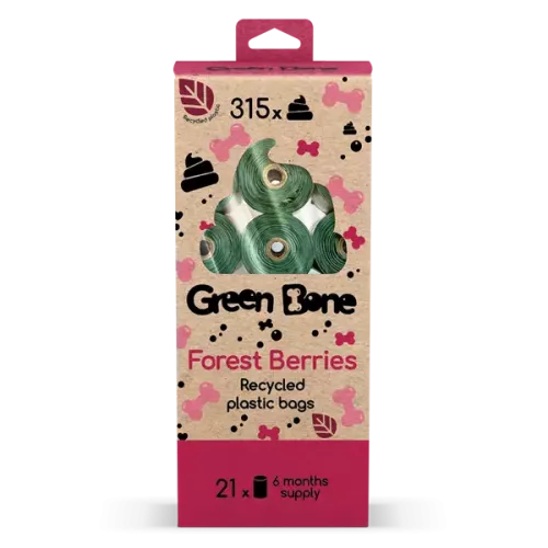 Green Bone bajspåsar 315-pack - Forest berries