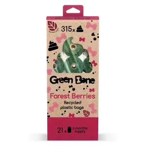 Green Bone bajspåsar 315-pack - Forest berries