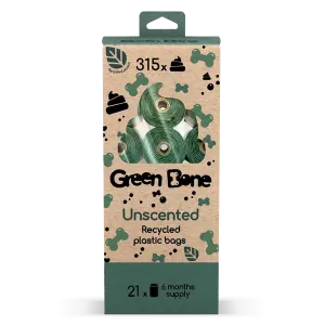 Green Bone bajspåsar 315-pack - utan doft