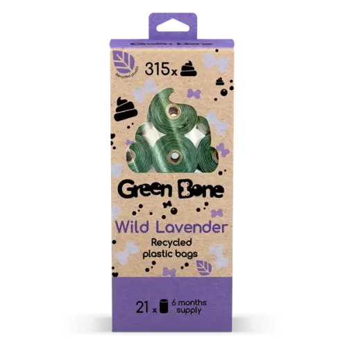 Green Bone bajspåsar 315-pack - Wild lavender