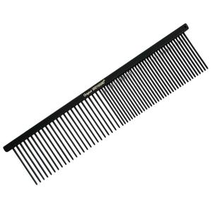 Greyhound Beauty hundkam av hög kvalitet, med glesa och täta tänder. 19 cm lång. Svart.