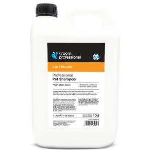 Groom Professional 2-in-1 Protein schampo och balsam för hund och katt. 4 liter.