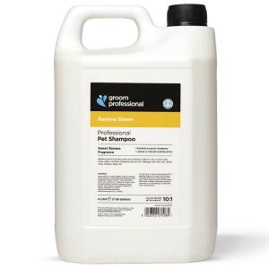 Groom Professional Banana Sheen schampo för hund och katt. 4 liter.