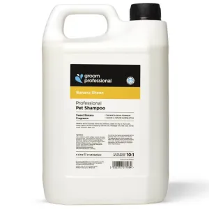 Groom Professional Banana Sheen schampo för hund och katt. 4 liter.