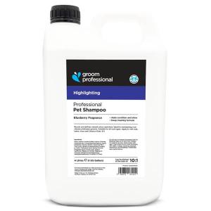 Groom Professional Blueberry Highlighting färgförstärkande schampo för hund och katt. 4 liter.