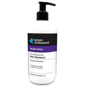 Groom Professional Bright White färgförstärkande schampo för hund och katt. 350 ml.
