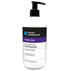 Groom Professional Bright White färgförstärkande schampo för hund och katt. 350 ml.