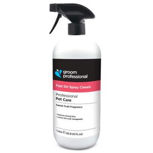 Groom Professional Fast Dri Classic fönspray för hund och katt, minskar torktiden. 1 liter.