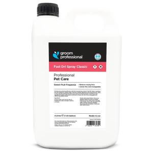 Groom Professional Fast Dri Classic fönspray för hund och katt. Reducerar torktiden. 4 liter.