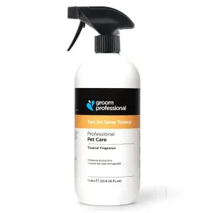 Groom Professional Fast Dri Tropical fönspray för hund och katt, minskar torktiden. 1 liter.