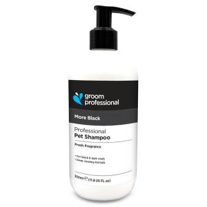 Groom Professional More Black färgförstärkande schampo för brun, svart och mörk päls. 350 ml.