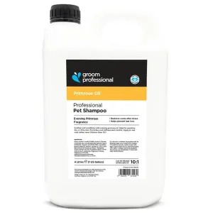 Groom Professional Primrose Oil schampo för hund och katt. 4 liter.