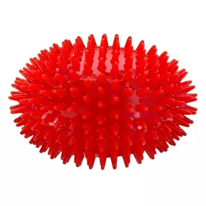 Gummiboll med piggar röd TPR - flytande hundleksak