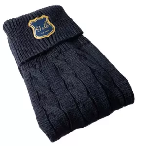 Gustaf & Evita stickad hundtröja - svart