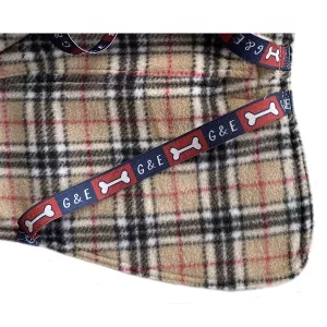 Gustaf & Evita hundtäcke med fleecefoder - beige