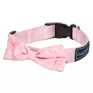 Gustaf & Evita hundhalsband Rosa med rosett