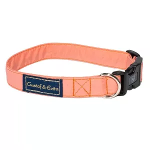 Gustaf & Evita hundhalsband persika - ställbart