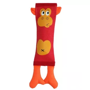 Hozies Jeffrey Jungle röd 30 cm - flytande hundleksak av brandslang