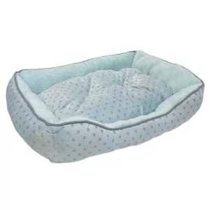 Hundbädd Ljusblå plysch