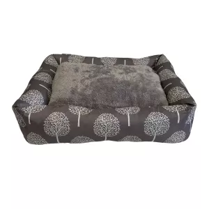 Hundbädd mönstrad/grå - Small
