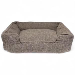 Hundbädd i mullvadsfärgat boucle-tyg, 61x48x18 cm
