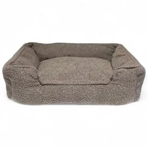 Hundbädd i mullvadsfärgat boucle-tyg, 61x48x18 cm
