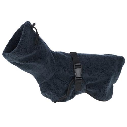 Badrock med hals - mörkblå microfiber