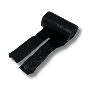 Svarta hundbajspåsar i en rulle om 50 stycken