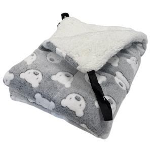 Ergosoft hunddyna grå med vita nallar, finns i flera storlekar