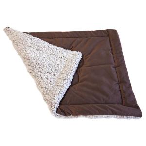 Hundfäll brun plysch och melerad teddy, 60x44 cm